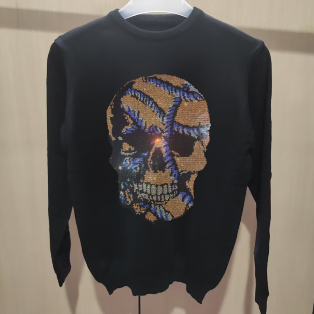Men's Skull Head Sweatershirts - Winter Clothing English ulasan dan harga