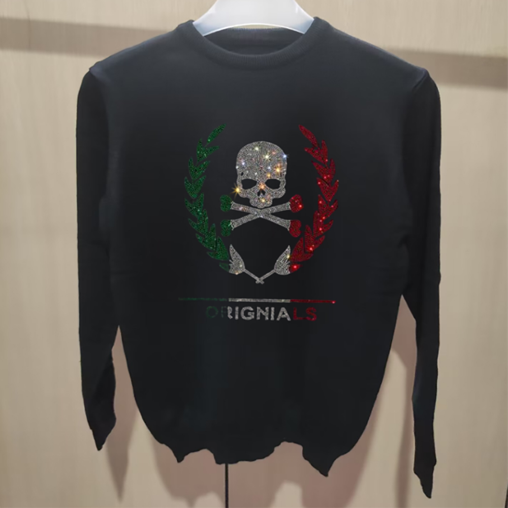 Men's Skull Head Sweatershirts - Winter Clothing English ulasan dan harga