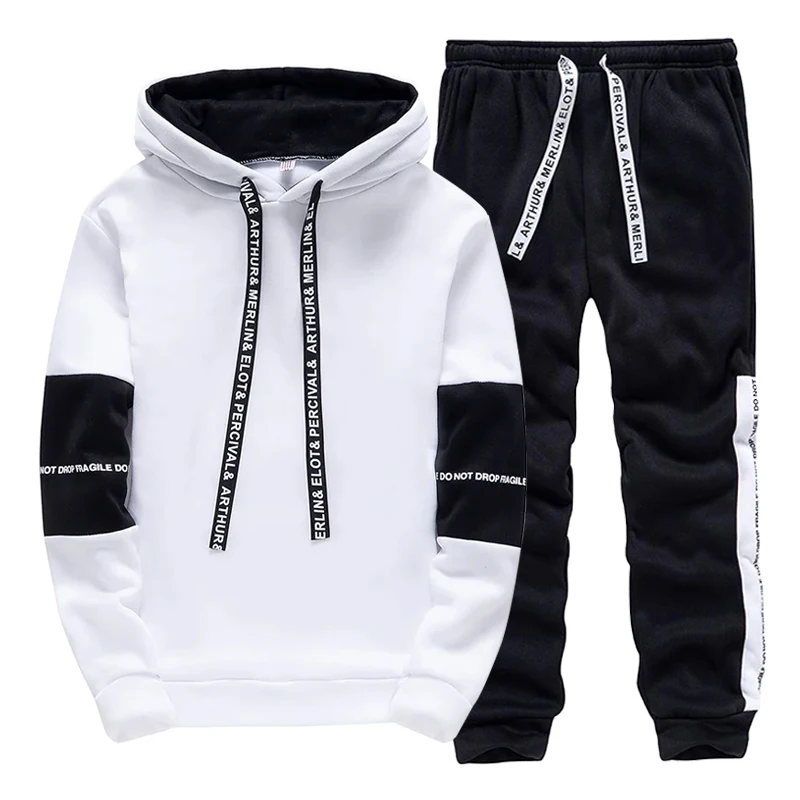 Black White Men's Tracksuit Fa - Winter Clothing Outdoor ulasan dan harga