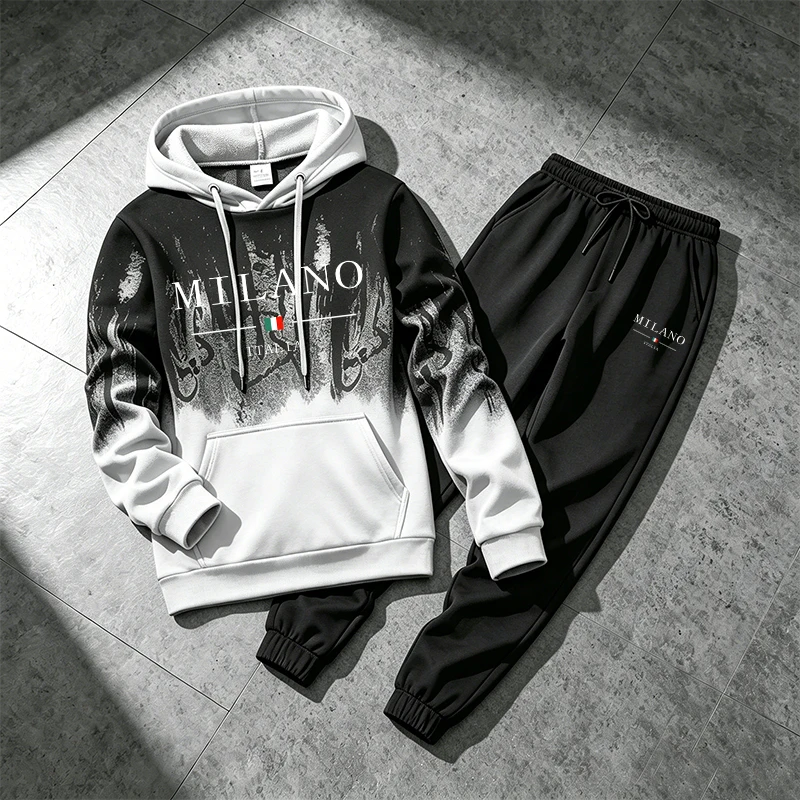 Splashed ink Men's Hoodie Trac - Winter Clothing Outdoor ulasan dan harga