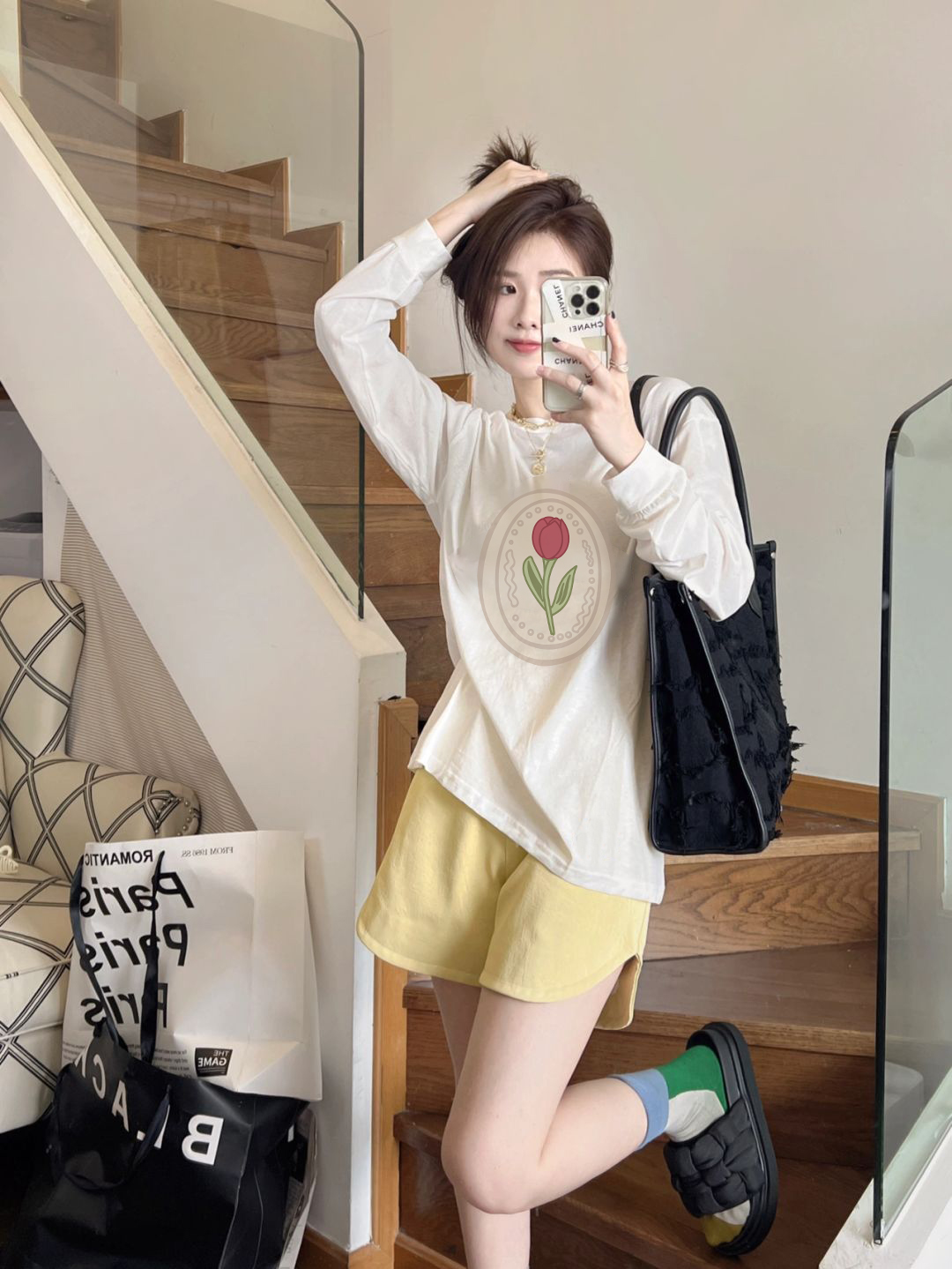 Women'S Sweat-Shirts Vintage C - Yellow Winter Clothing ulasan dan harga