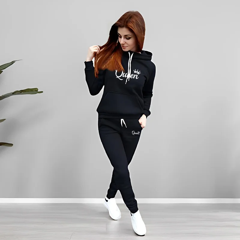 Womens Tracksuit Queen Letter  - Winter Clothing Usa ulasan dan harga