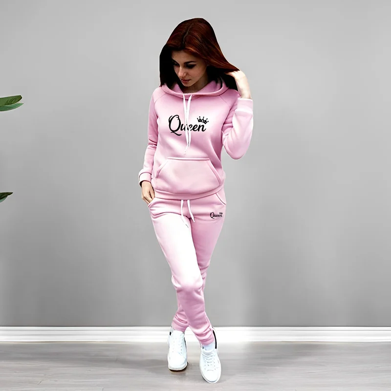 Womens Tracksuit Queen Letter  - Winter Clothing Usa ulasan dan harga