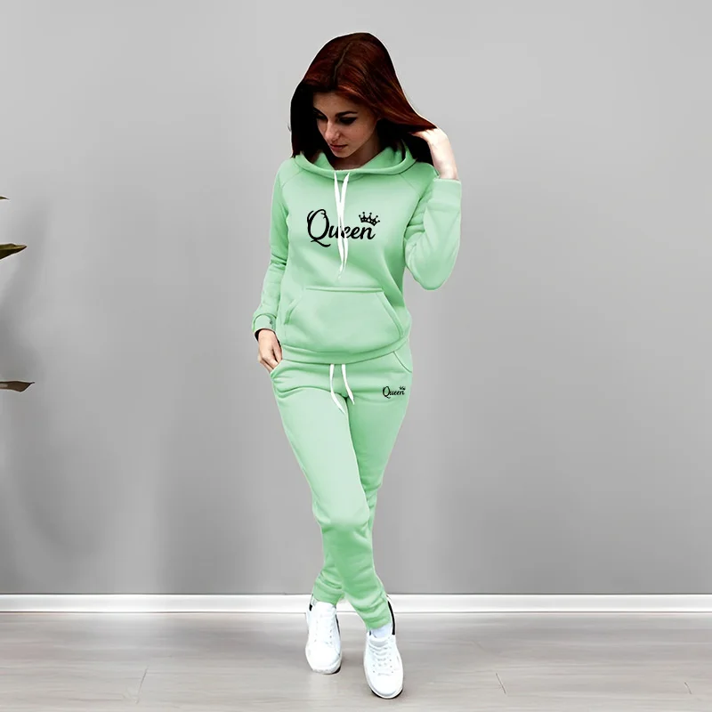 Womens Tracksuit Queen Letter  - Winter Clothing Usa ulasan dan harga