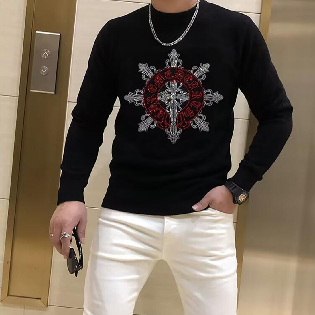 Men's Sweater Pullover Trendy  - Winter Clothing English ulasan dan harga