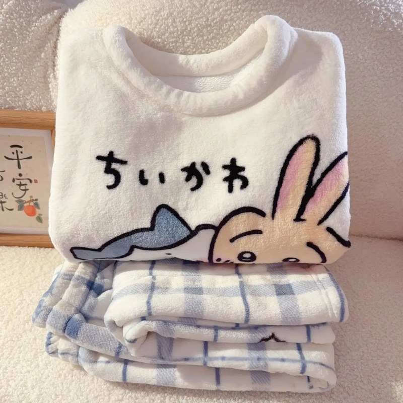 Chiikawa Usagi Embroidered Fla - Winter Clothing Girls ulasan dan harga