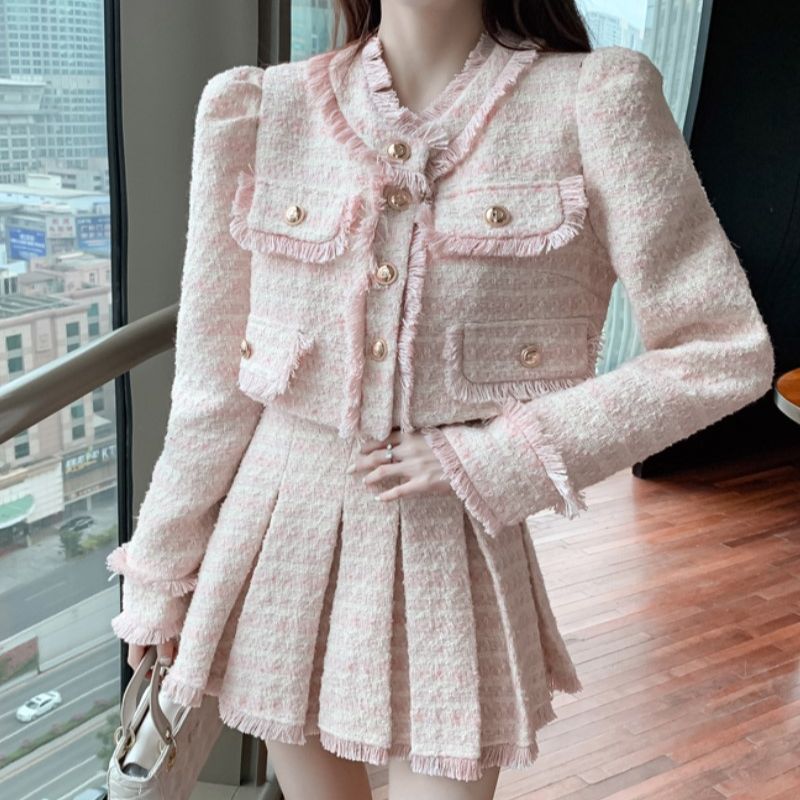 Women Elegant Tassel Y2K Korea - Clothing Style Winter ulasan dan harga