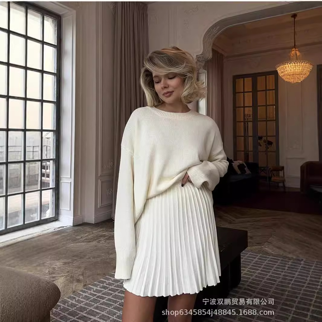 Autumn Solid Color O-neck Swea - Clothing Style Winter ulasan dan harga