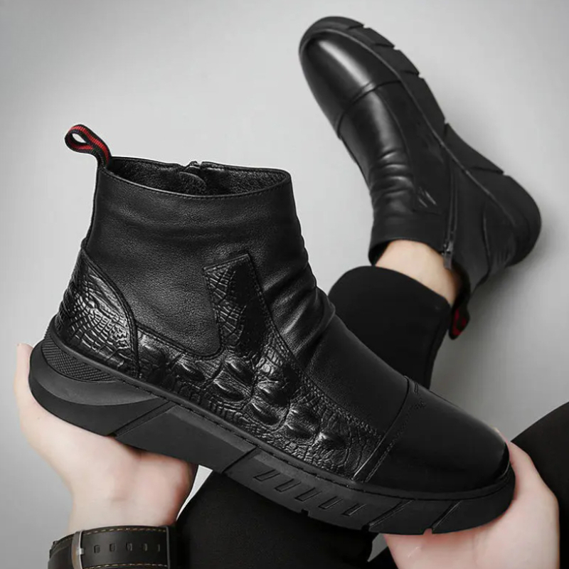 Men's High Top Boots with Wool - Winter Cloth ulasan dan harga