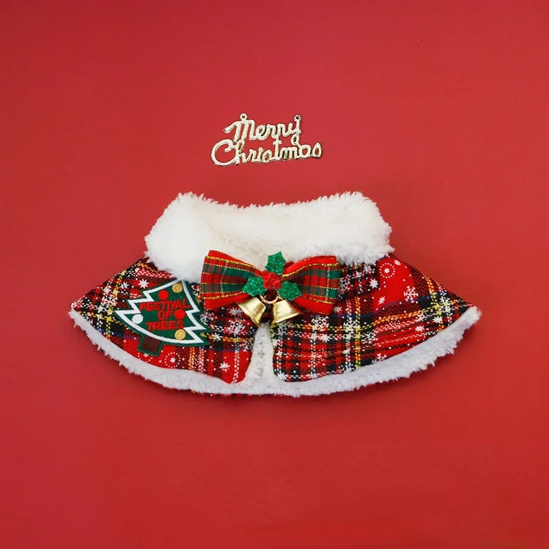 Warm Teddy Collar Pet Scarf Ca - Winter Clothing English ulasan dan harga