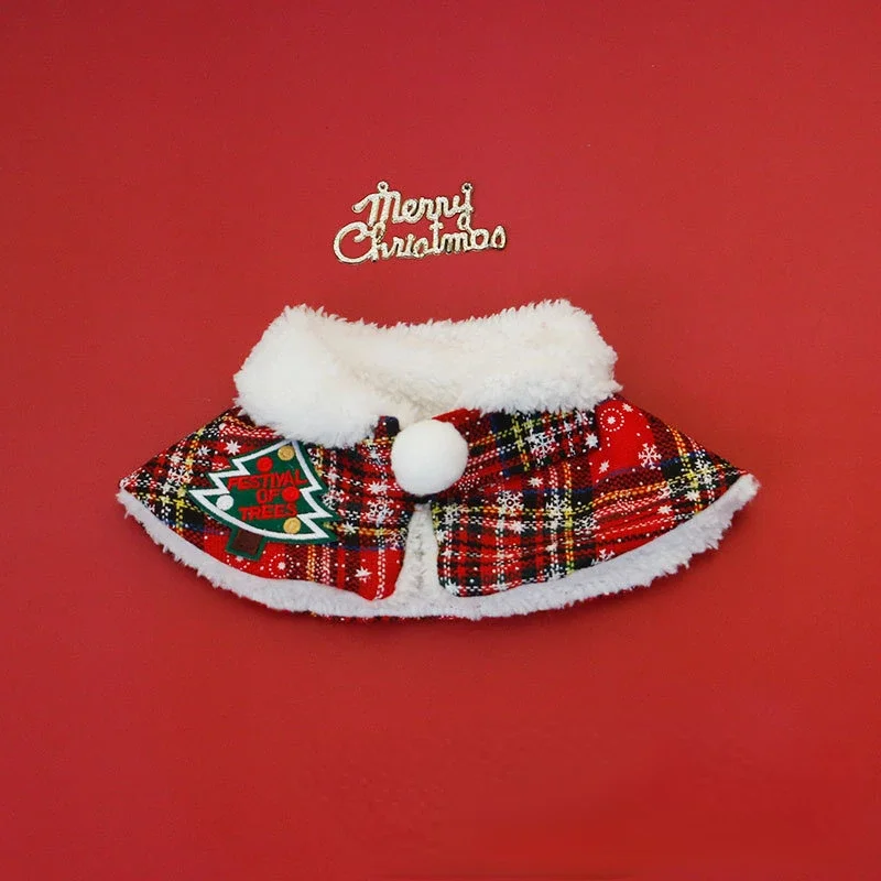Warm Teddy Collar Pet Scarf Ca - Winter Clothing English ulasan dan harga