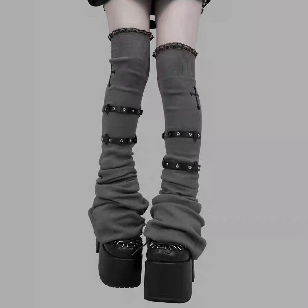 Korean Subculture Y2K Spicy Gi - Winter Clothing Leg Warmers ulasan dan harga