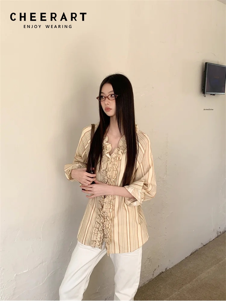 CHEERART Stringy Selvedge Yell - Yellow Winter Clothing ulasan dan harga